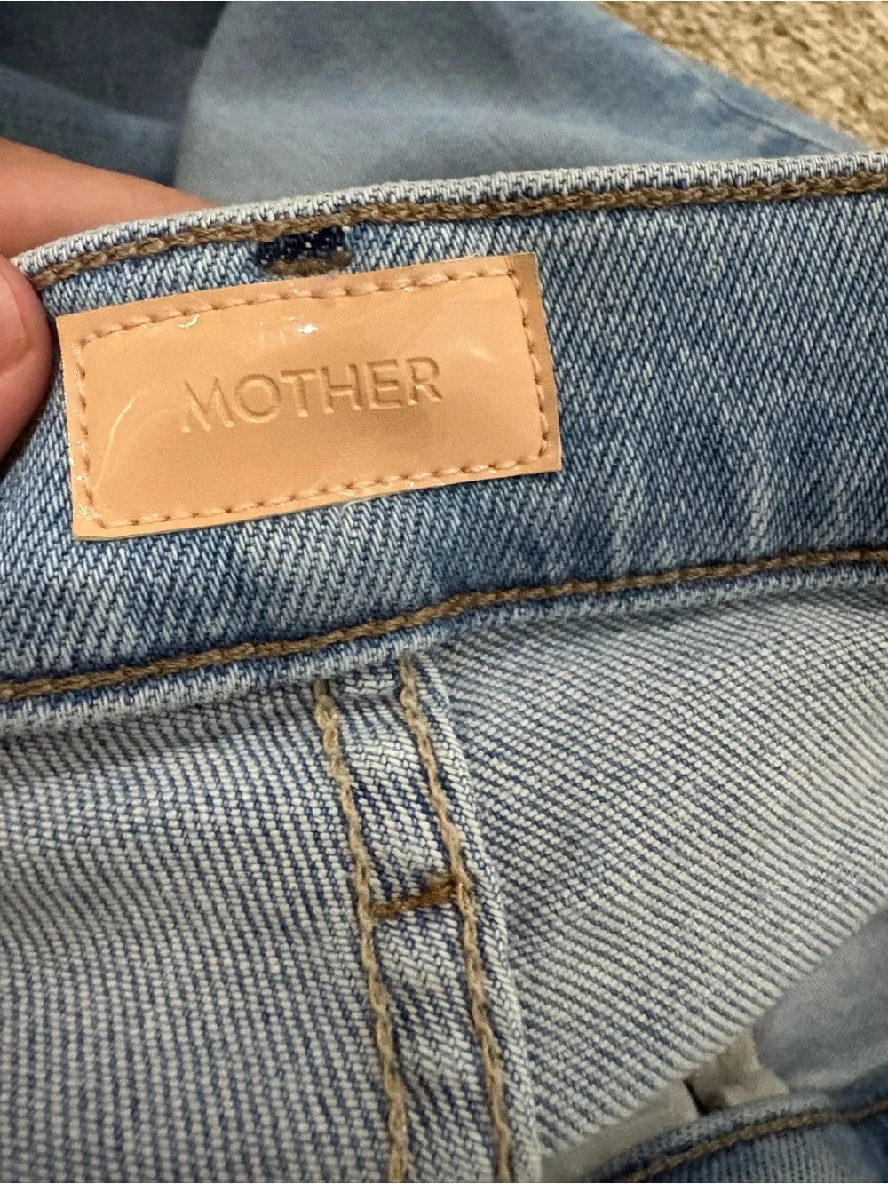 MOTHER Light Blue High-Rise Wide-Leg Jeans - Picture 11 of 12